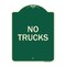 Signmission Designer Series Driveway No Trucks, Green & Tan Heavy-Gauge Aluminum Sign, 24" x 18", G-1824-24123 A-DES-G-1824-24123 - alternate 1